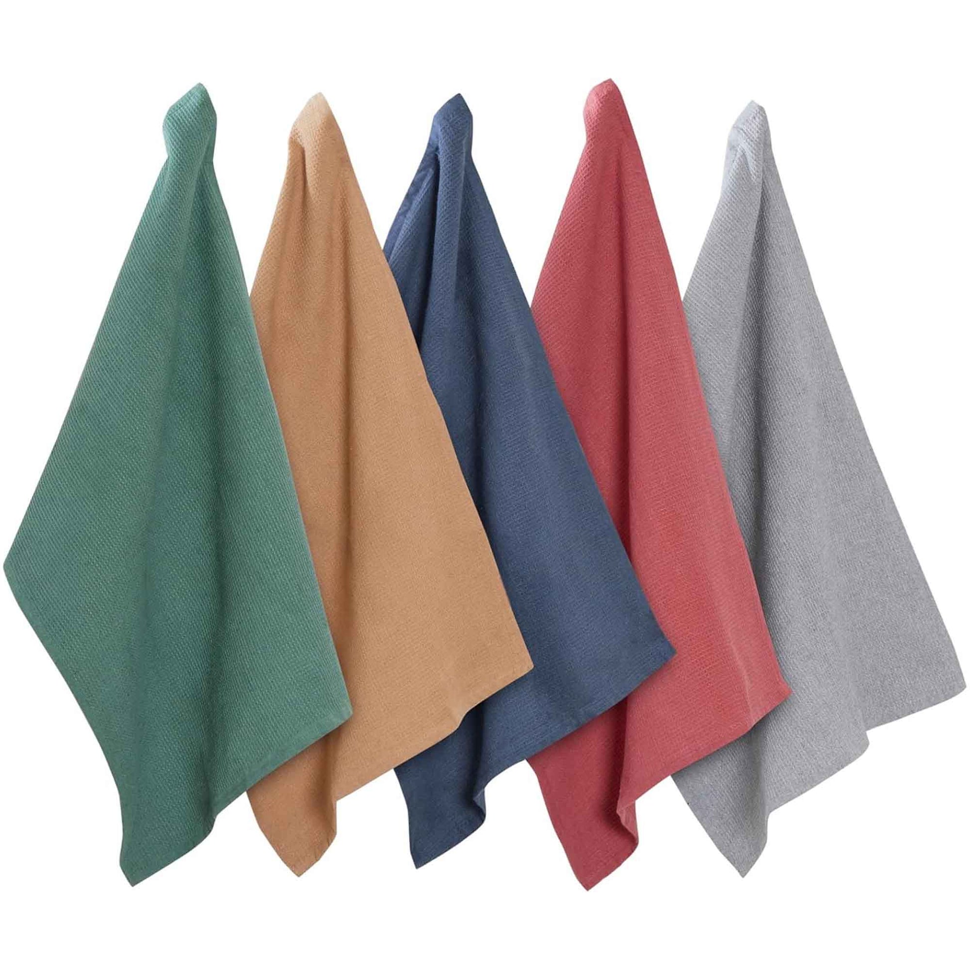 Tea Towel Pack of 20 Waffle Kitchen Tea Towels Cotton Absorbent Long Lasting Catering Bar Dish Towel, Assorted by Olivia Rocco Assorted Tea Towel