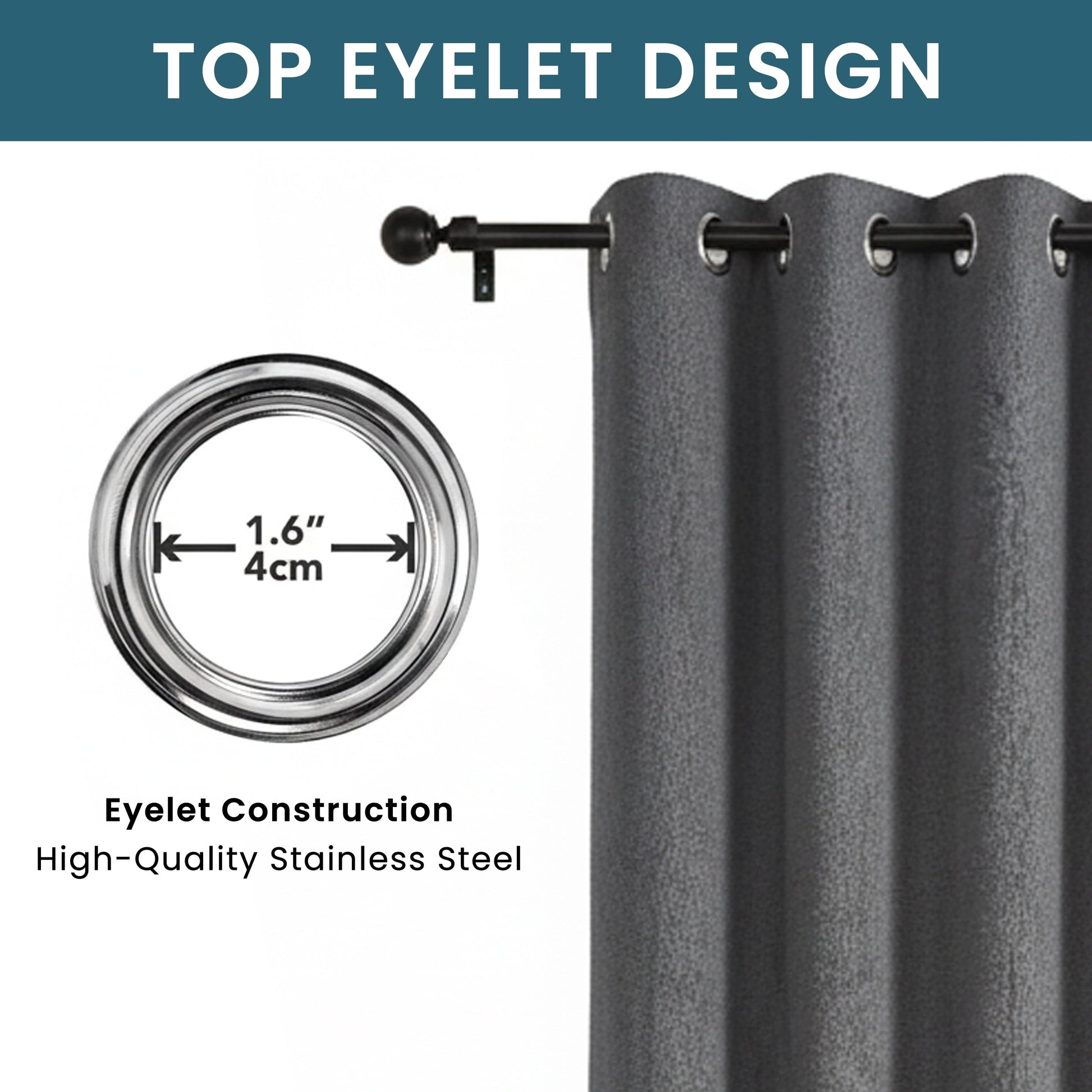 Teddy Thermal Door Curtain Eyelet Ring Top Insulated Cosy Panel for Bedroom Living Room Energy Saving by Olivia Rocco Grey Curtain