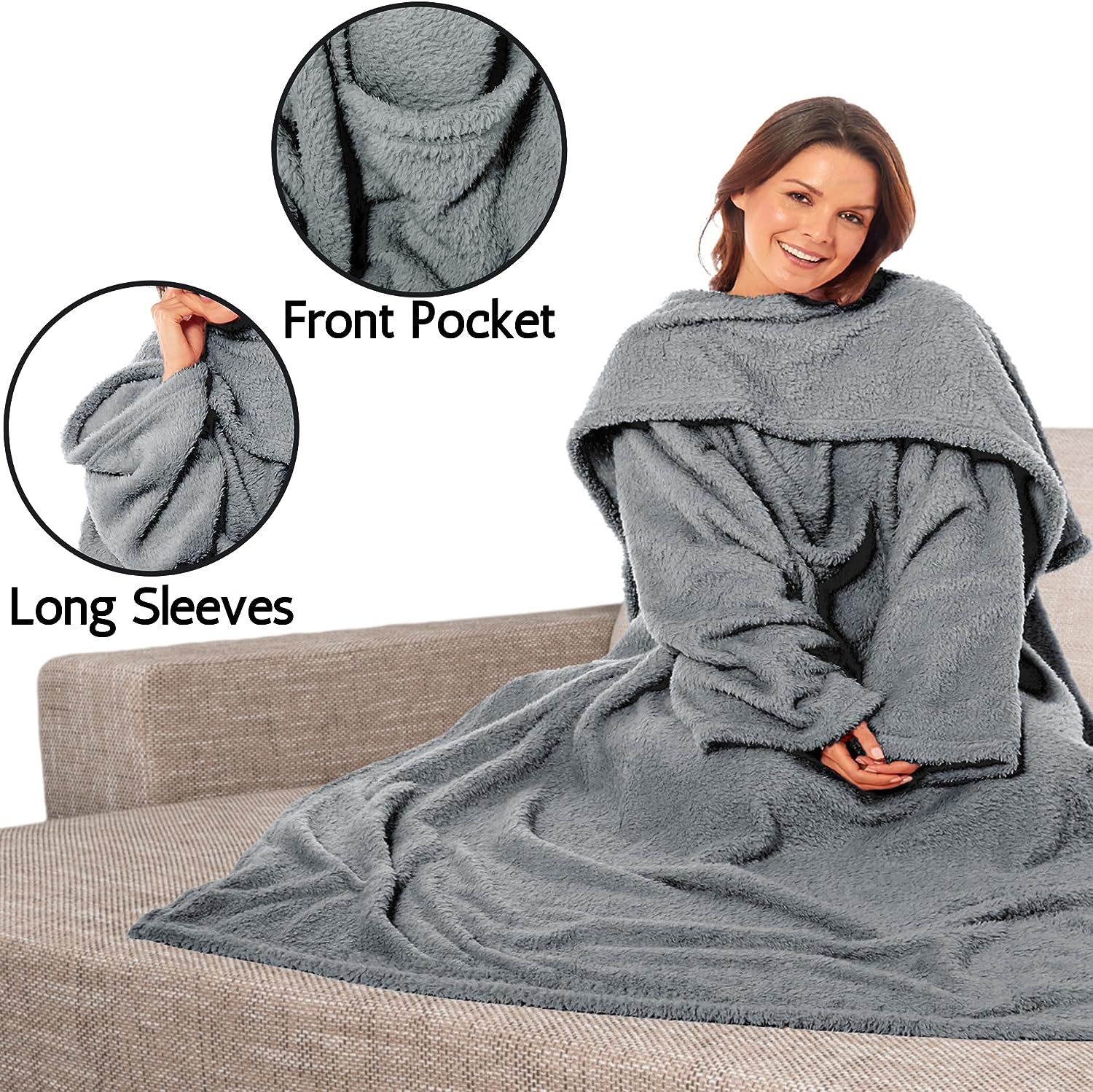 Wearable TV Blankets Soft Cosy Fleece Slankets for Unisex OLIVIA ROCCO Blankets