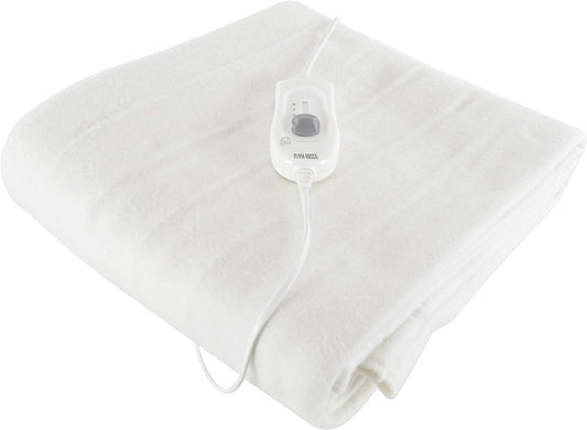 Ultra Soft Electric Heated Underblanket with with Adjustable Heat Settings & Overheat Protection in Single Double King Sizes by OLIVIA ROCCO SINGLE / WHITE Throw