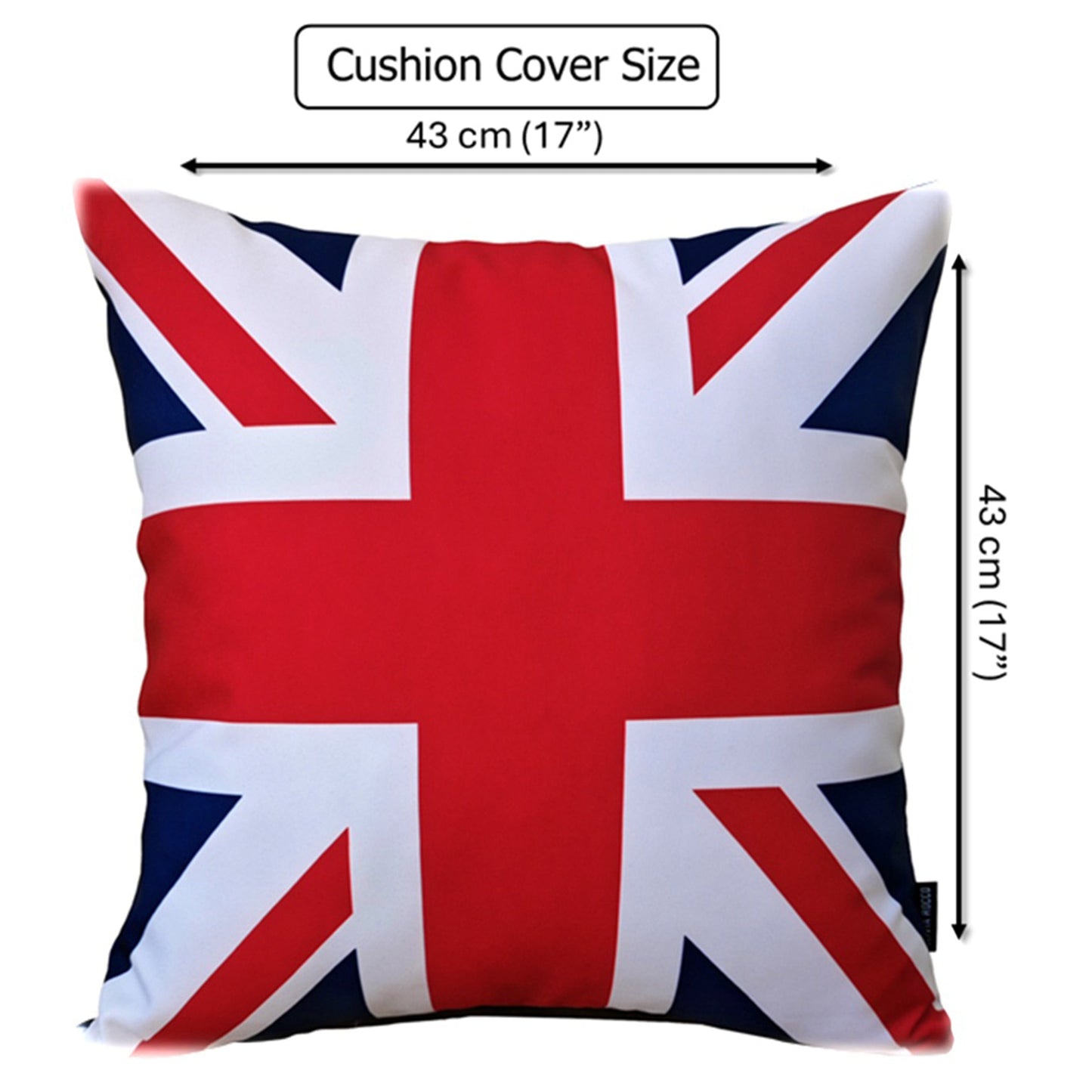 Union Jack Waterproof Cushion Covers 43 x 43 cm Reversible Breathable Decorative Cover for Indoor & Outdoor Use Patio Garden Sofa Bed Chair by OLIVIA ROCCO UNION JACK / 43 x 43 cm Cushions