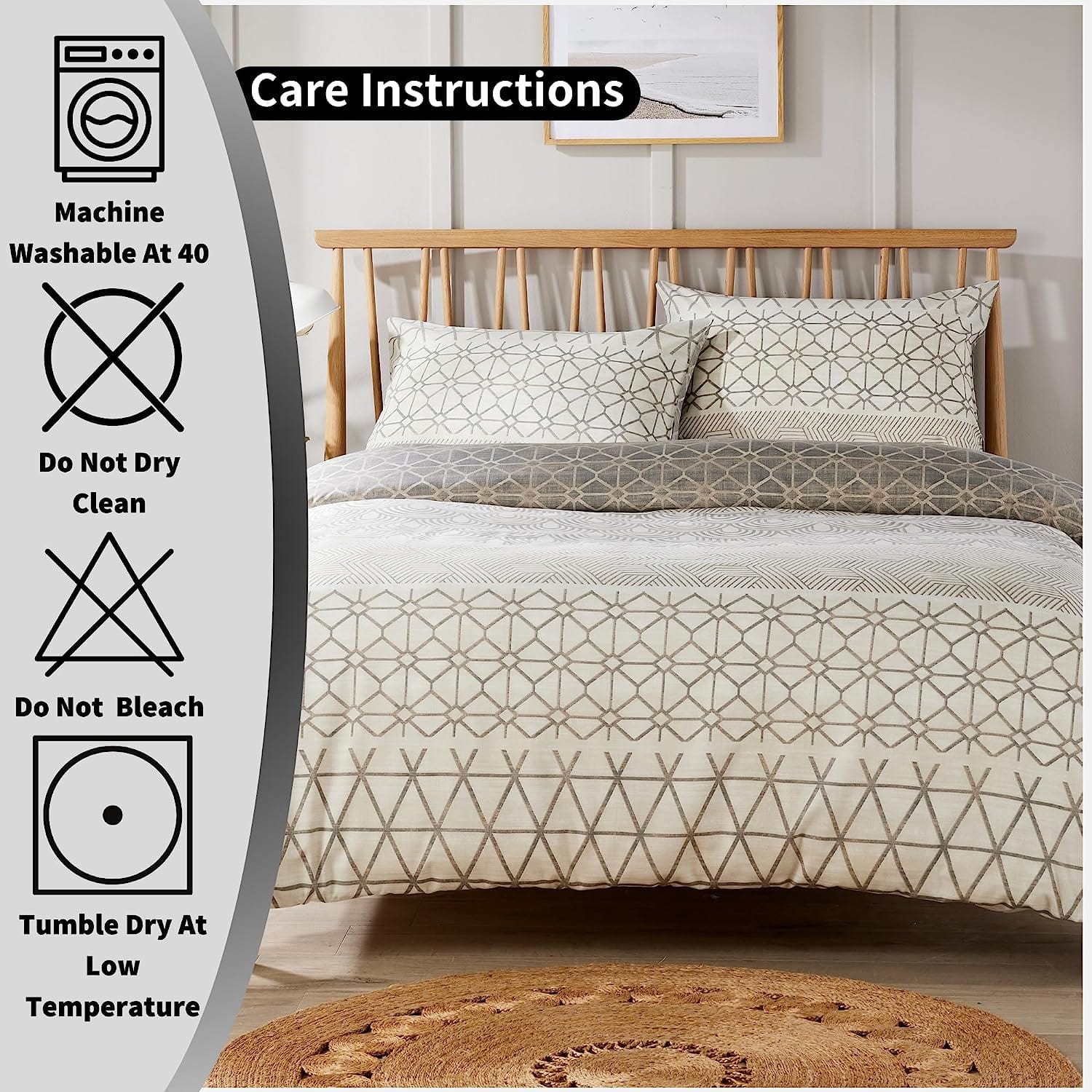 Versailles Natural Printed Duvet Cover Set OLIVIA ROCCO Duvet Covers