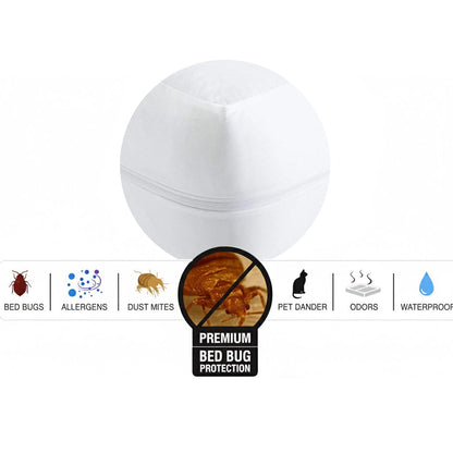 Waterproof Anti Bed Bug Mattress Protector Extra Deep Hypoallergenic Dust Mite Barrier Zipper Encaser by OLIVIA ROCCO Mattress Protector