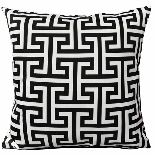 Waterproof Breathable Milano Black Hollowfibre Filled Cushions 43x43cm for Outdoor Garden Bench Sofa or Indoor Use by OLIVIA ROCCO 43x43cm / MILANO BLACK Cushions