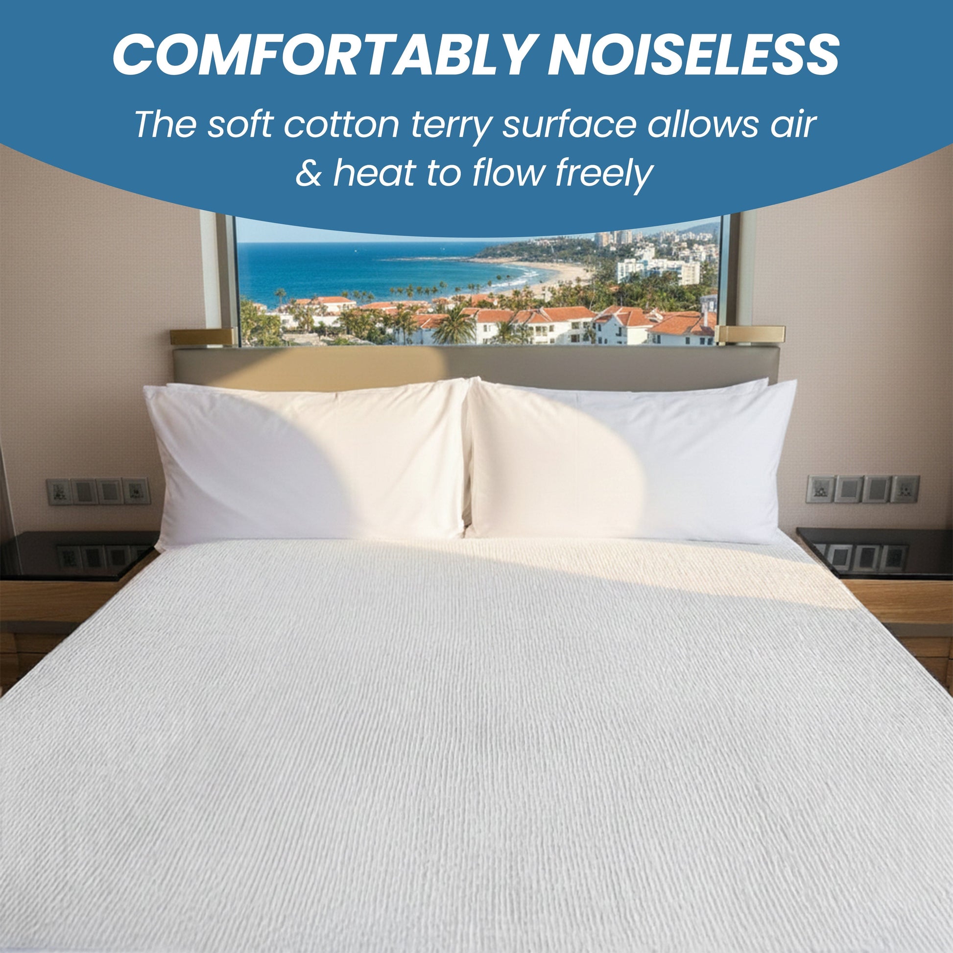 Waterproof Terry Towel Mattress Protector with Deep Skirt Highly Absorbent Noise-Free Comfort Full Bed Size Range OEKO-TEX Certified by OLIVIA ROCCO Mattress Protector