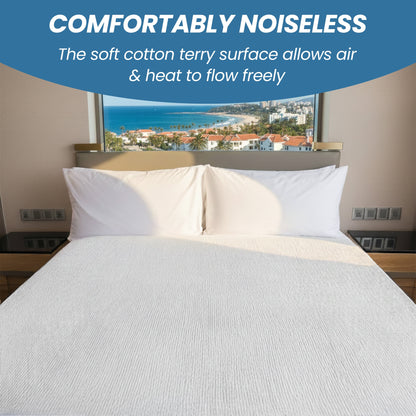Waterproof Terry Towel Mattress Protector with Deep Skirt Highly Absorbent Noise-Free Comfort Full Bed Size Range OEKO-TEX Certified by OLIVIA ROCCO Mattress Protector