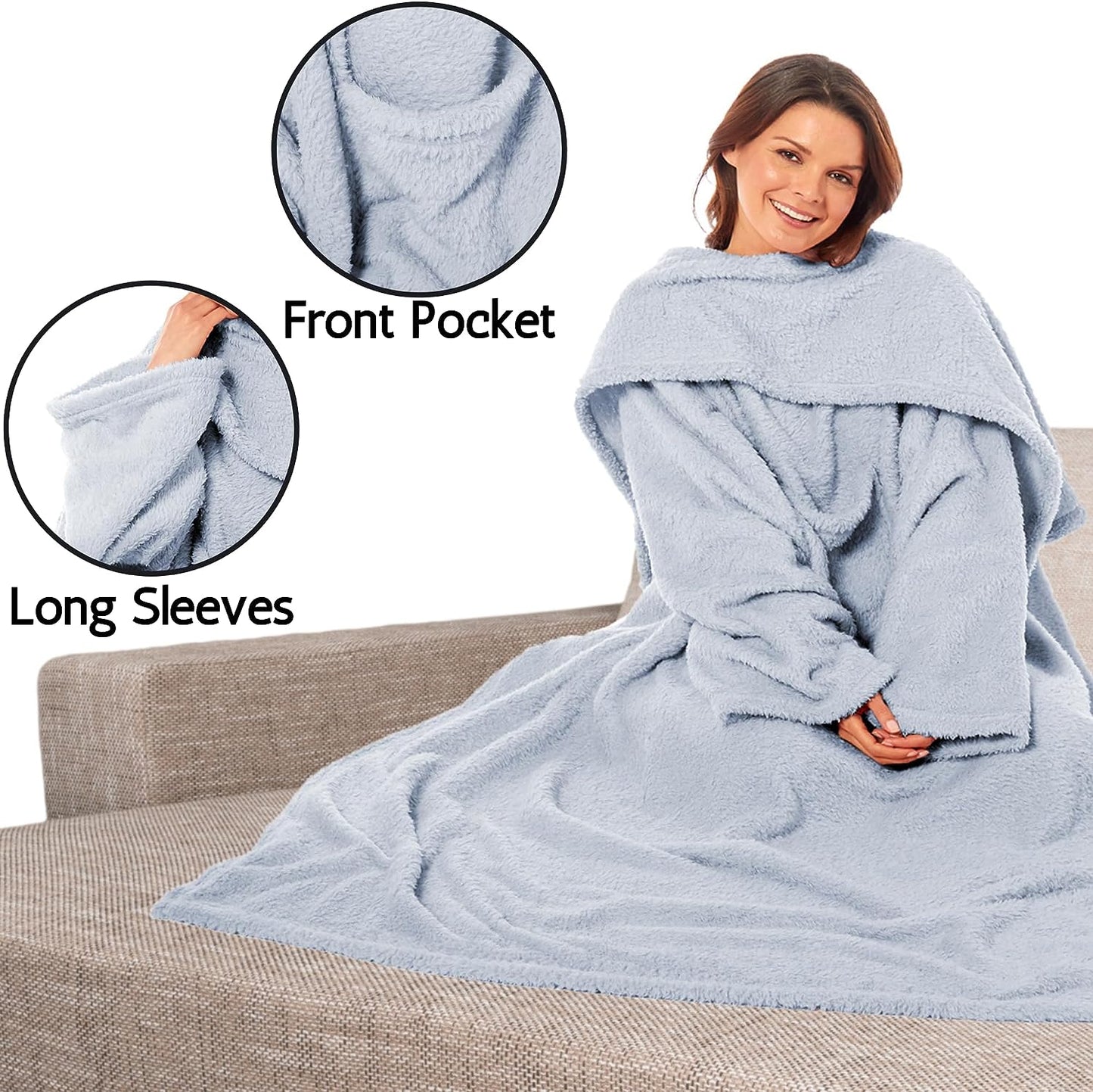 Wearable TV Blankets Soft Cosy Fleece Slankets for Unisex OLIVIA ROCCO Blankets