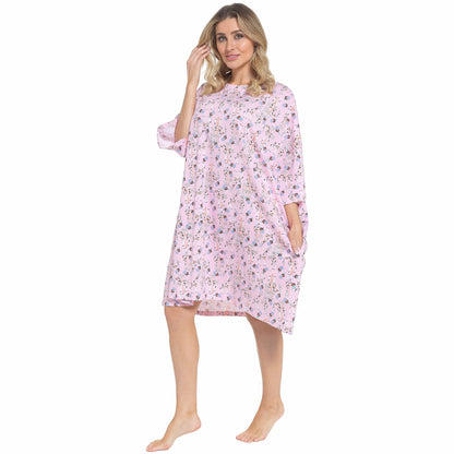 Women's Giraffe Baggy Nighty Dress Oversized T-Shirt Nighties 100% Cotton Short Sleeved Nightshirt for Ladies by Daisy Dreamer GIRAFFE Daisy Dreamer Night Dress