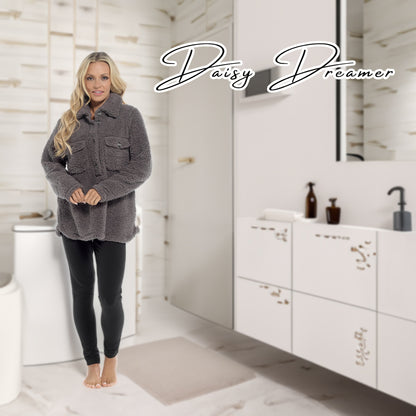 Women's Sherpa Top And Leggings Set, Long Sleeve Comfort Tops And Pyjamas Sets Daisy Dreamer Pyjamas
