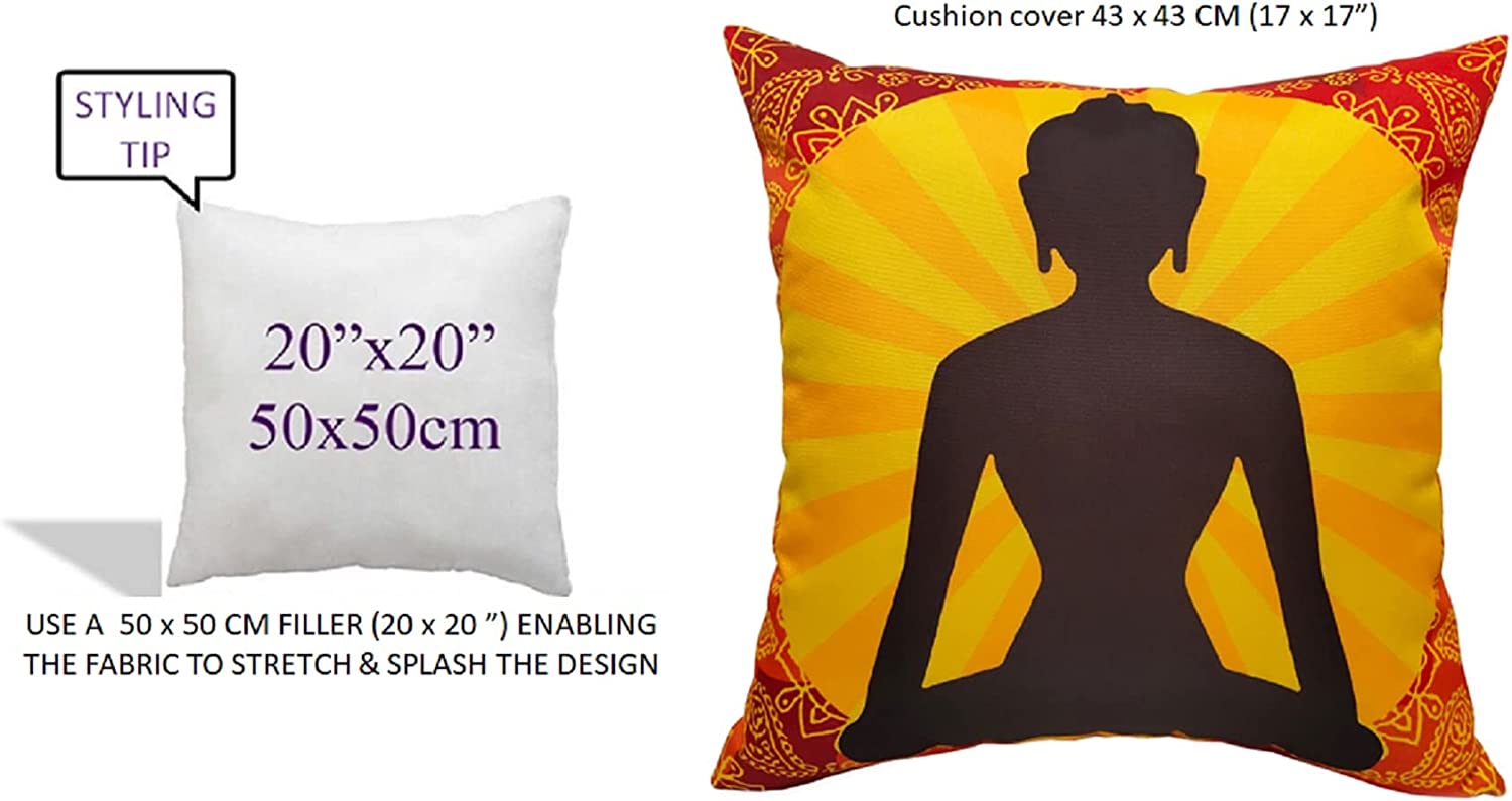 Printed Waterproof Cushions BUDDHA / 43 x 43 Cm OLIVIA ROCCO Cushions