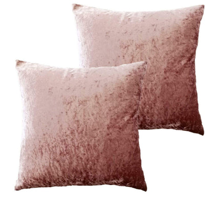 Crushed Velvet Cushion Covers BLUSH PINK OLIVIA ROCCO Cushions