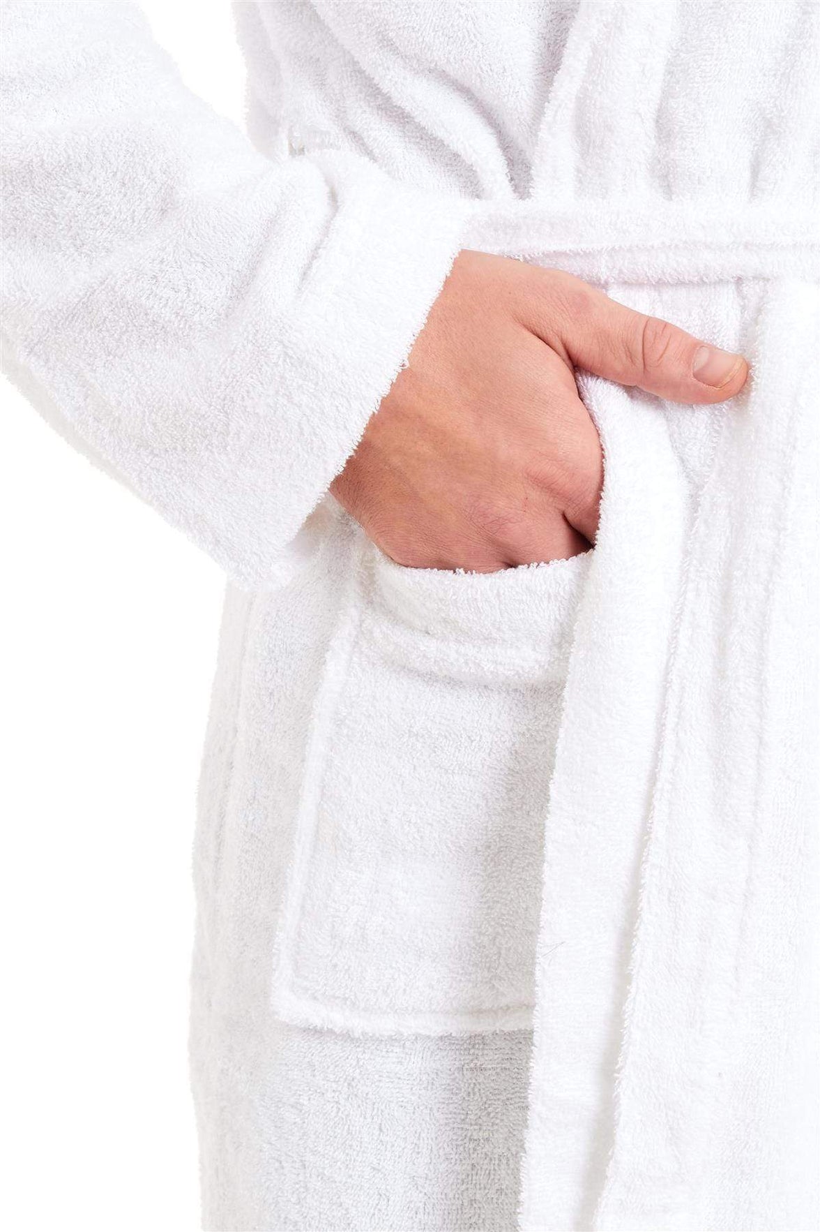 Men's Luxury Bamboo Cotton Hooded Bathrobe Ultra-Soft Towelling Robe for Home Gym and Spa in Multiple Sizes and Colours by Daisy Dreamer Dressing Gown