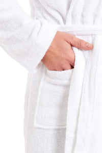 Men's Luxury Bamboo Cotton Hooded Bathrobe Ultra-Soft Towelling Robe for Home Gym and Spa in Multiple Sizes and Colours by Daisy Dreamer Dressing Gown
