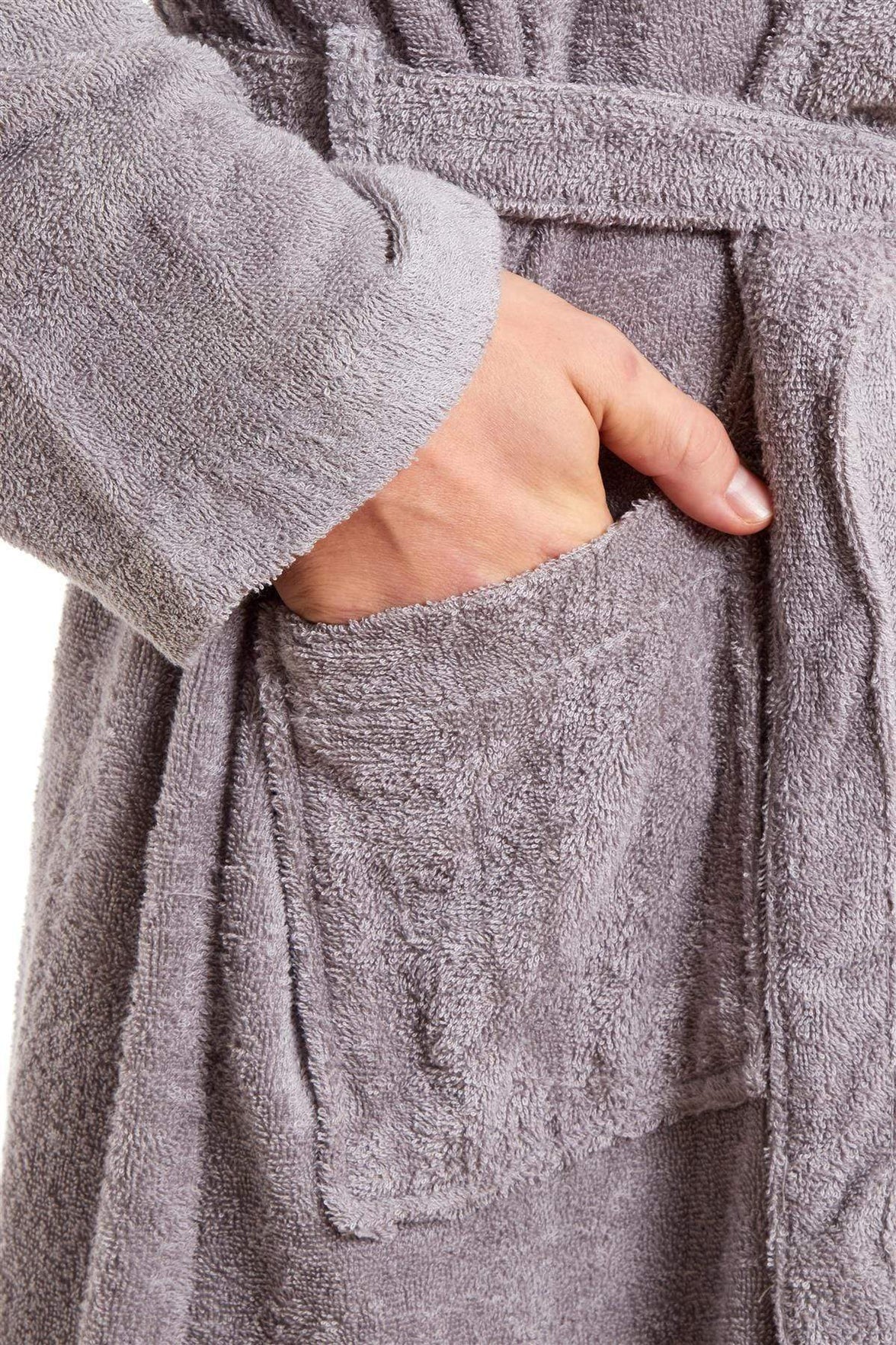 Men's Luxury Bamboo Cotton Hooded Bathrobe Ultra-Soft Towelling Robe for Home Gym and Spa in Multiple Sizes and Colours by Daisy Dreamer Dressing Gown