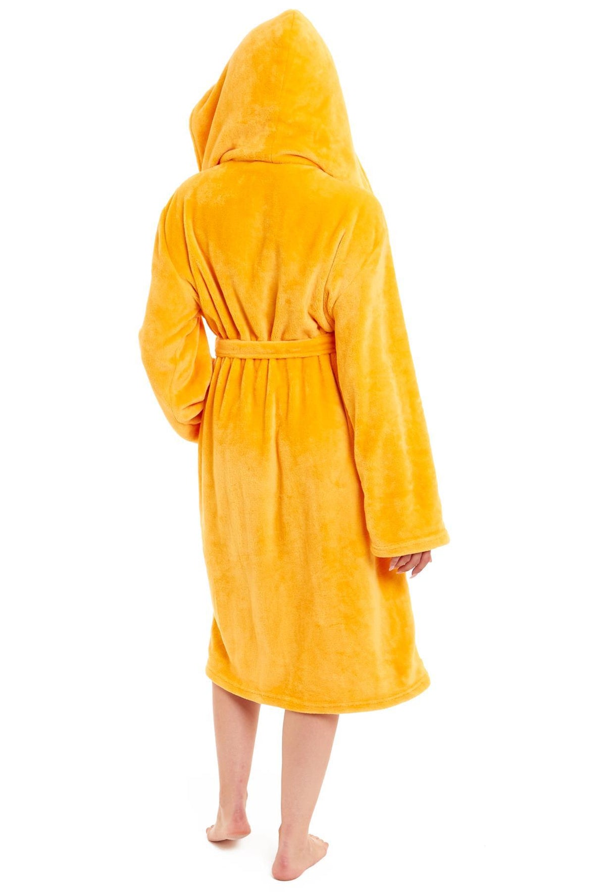 Women's Ultra-Soft Hooded Plush Fleece Dressing Gown Warm Velvet Bathrobe for Lounging and Relaxing in Winter by Daisy Dreamer Dressing Gown