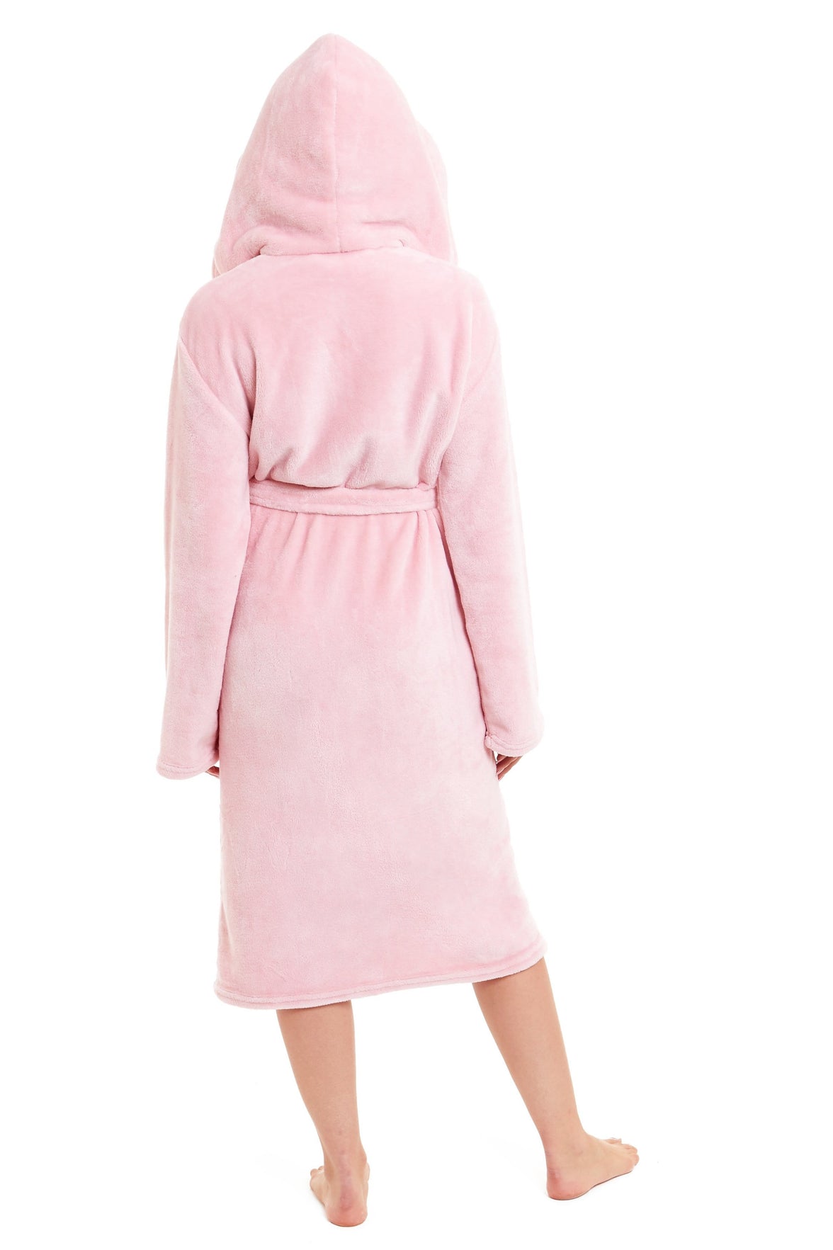 Women's Ultra-Soft Hooded Plush Fleece Dressing Gown Warm Velvet Bathrobe for Lounging and Relaxing in Winter by Daisy Dreamer Dressing Gown