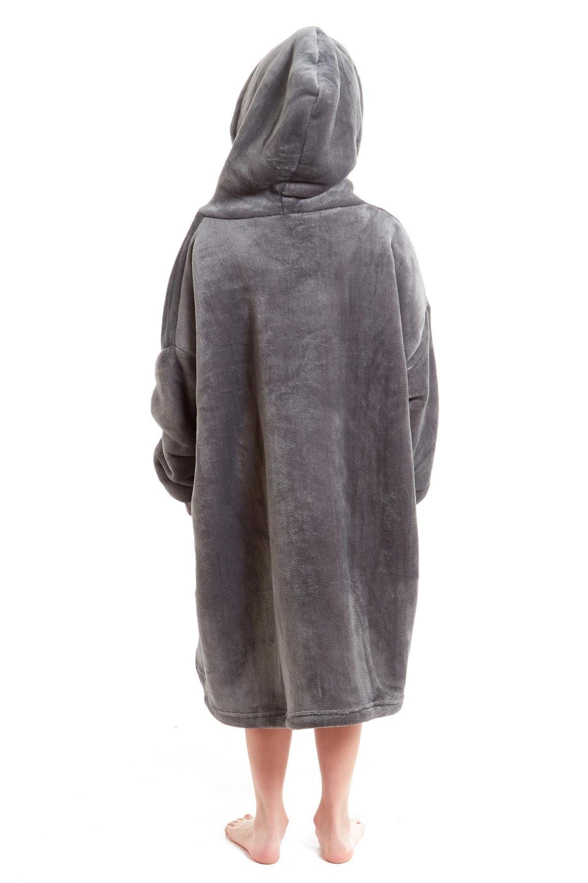 Kids Oversized Hooded Fleece Blanket Ultra-Soft Sherpa Fur with Elastic Cuffs and Double Pocket for Ages 8-15 by Daisy Dreamer Hooded Blanket