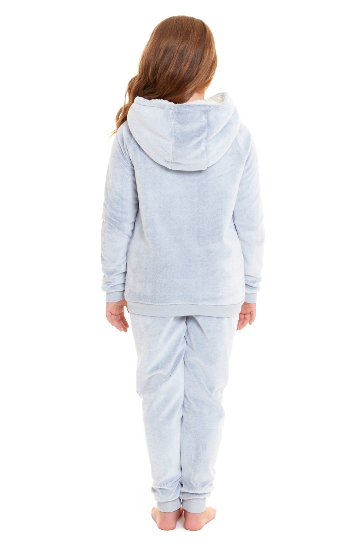 Matching Mother Daughter Raccoon Fleece Hooded Pyjama Set with Sherpa Lining and Embroidered Design for Family Bonding by Daisy Dreamer Pyjamas