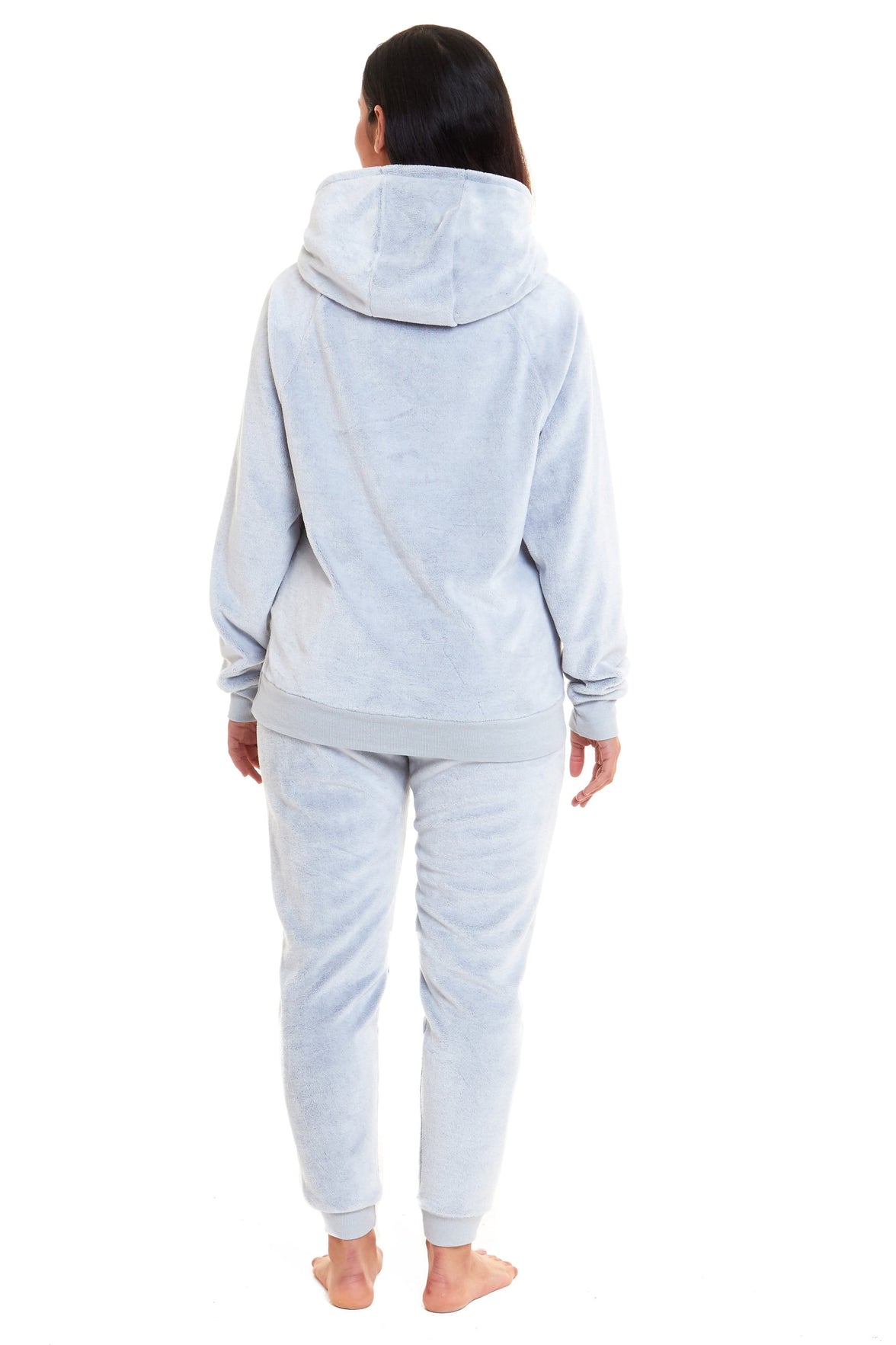 Matching Mother Daughter Raccoon Fleece Hooded Pyjama Set with Sherpa Lining and Embroidered Design for Family Bonding by Daisy Dreamer Pyjamas