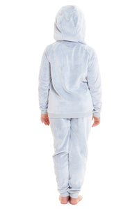 Matching Mother Daughter Raccoon Fleece Hooded Pyjama Set with Sherpa Lining and Embroidered Design for Family Bonding by Daisy Dreamer Pyjamas