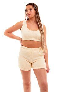 Women's Super Soft Teddy Fleece Tank Top and Shorts Loungewear Set for All-Year Comfort by Daisy Dreamer Pyjamas