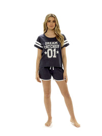 Women's 100% Cotton Dream Catcher T Shirt and Shorts Pyjama Set Comfortable Summer Loungewear Ideal Birthday Wedding Bridal Shower Gift Multiple Colours and Sizes by Daisy Dreamer Pyjamas