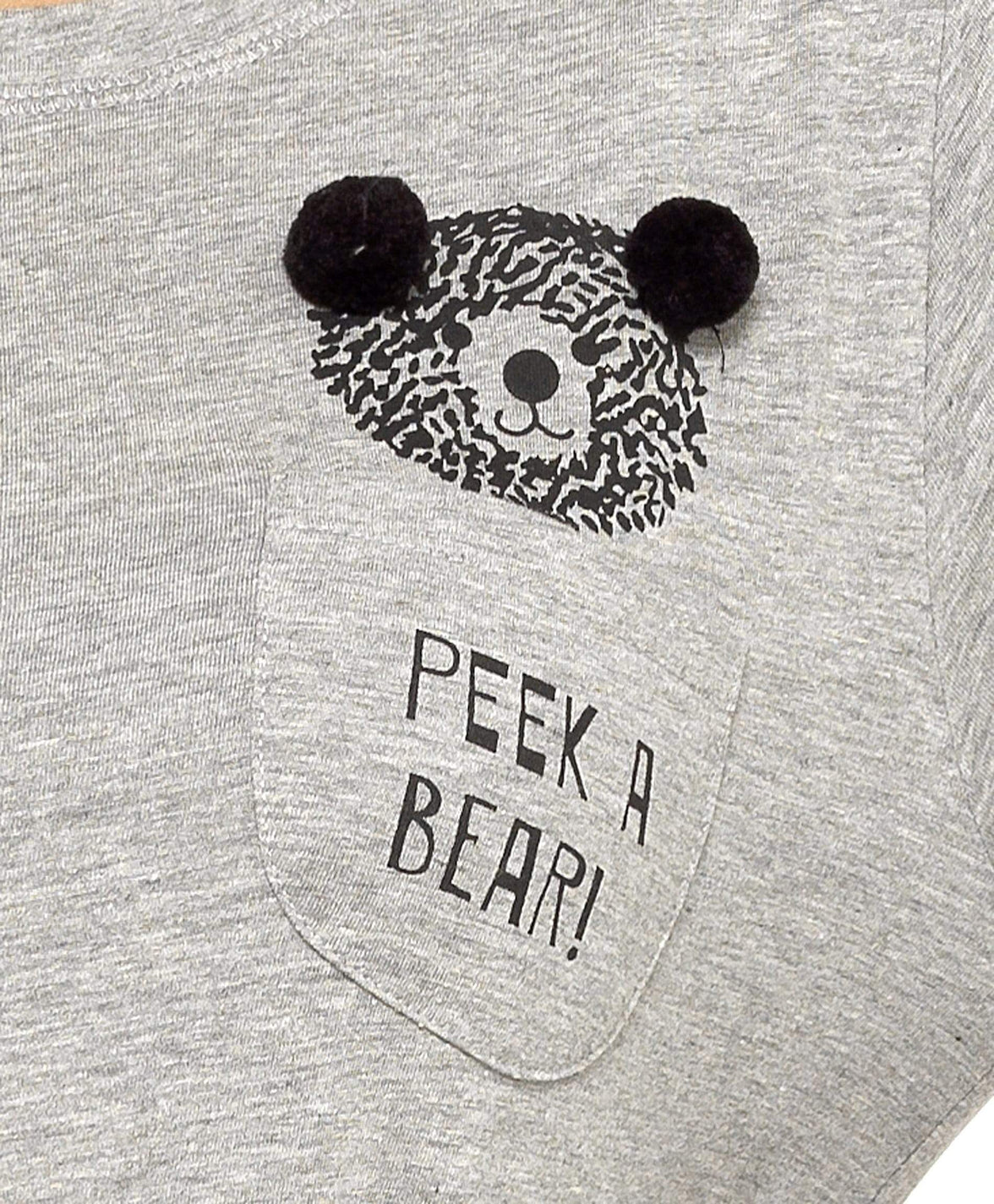 Women's Grey Cotton Pyjama Set with Teddy Bear Design Soft Jersey Long Sleeve Top and Elasticated Bottoms Cosy Breathable Nightwear Loungewear Various Sizes by Daisy Dreamer Pyjamas