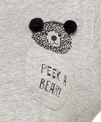 Women's Grey Cotton Pyjama Set with Teddy Bear Design Soft Jersey Long Sleeve Top and Elasticated Bottoms Cosy Breathable Nightwear Loungewear Various Sizes by Daisy Dreamer Pyjamas