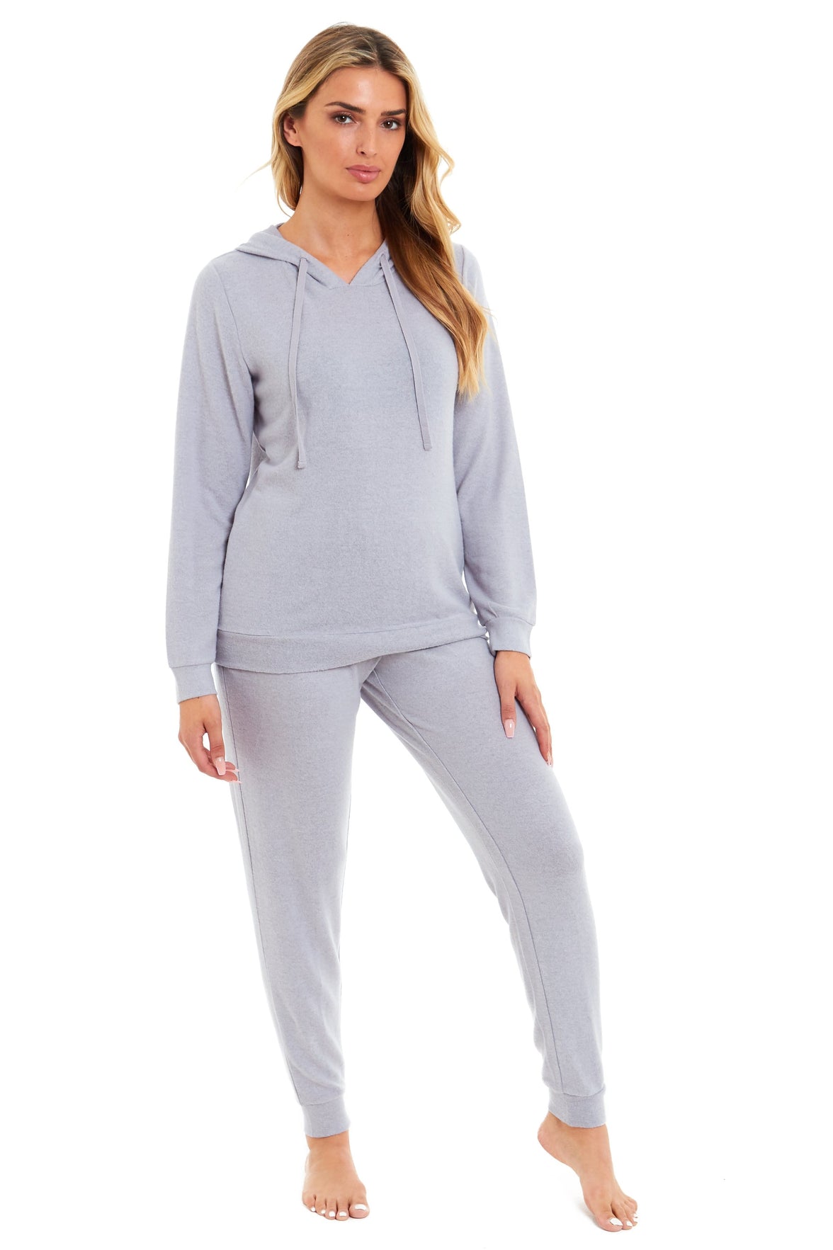 Women's Super Cosy Hooded Pyjama Set Soft Brushed Polyester Viscose Loungewear Warm and Elegant Nightwear Various Colours UK Sizes 8-22 by Daisy Dreamer Pyjamas
