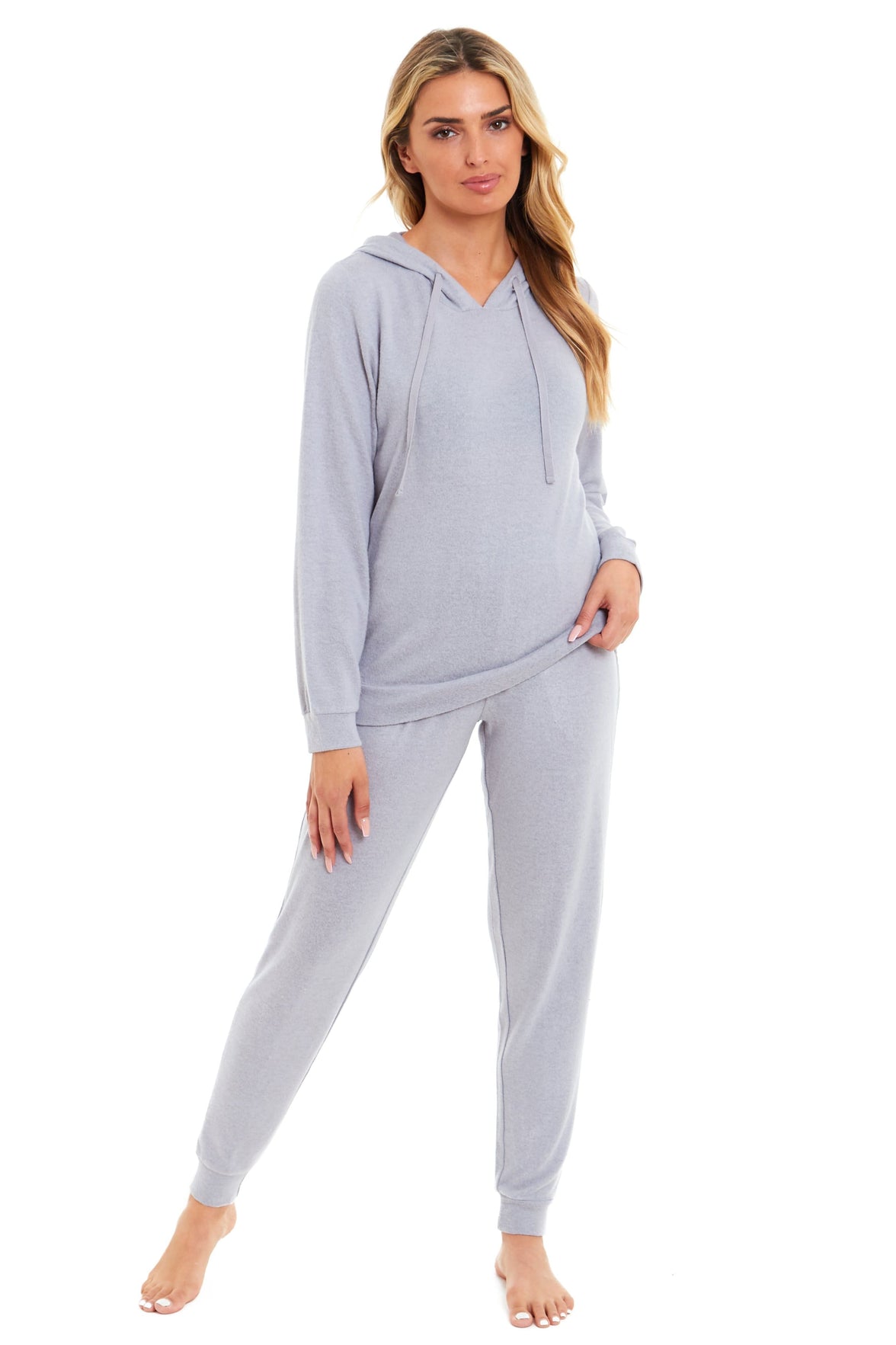 Women's Super Cosy Hooded Pyjama Set Soft Brushed Polyester Viscose Loungewear Warm and Elegant Nightwear Various Colours UK Sizes 8-22 by Daisy Dreamer Pyjamas