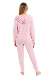 Women's Super Cosy Hooded Pyjama Set Soft Brushed Polyester Viscose Loungewear Warm and Elegant Nightwear Various Colours UK Sizes 8-22 by Daisy Dreamer Pyjamas