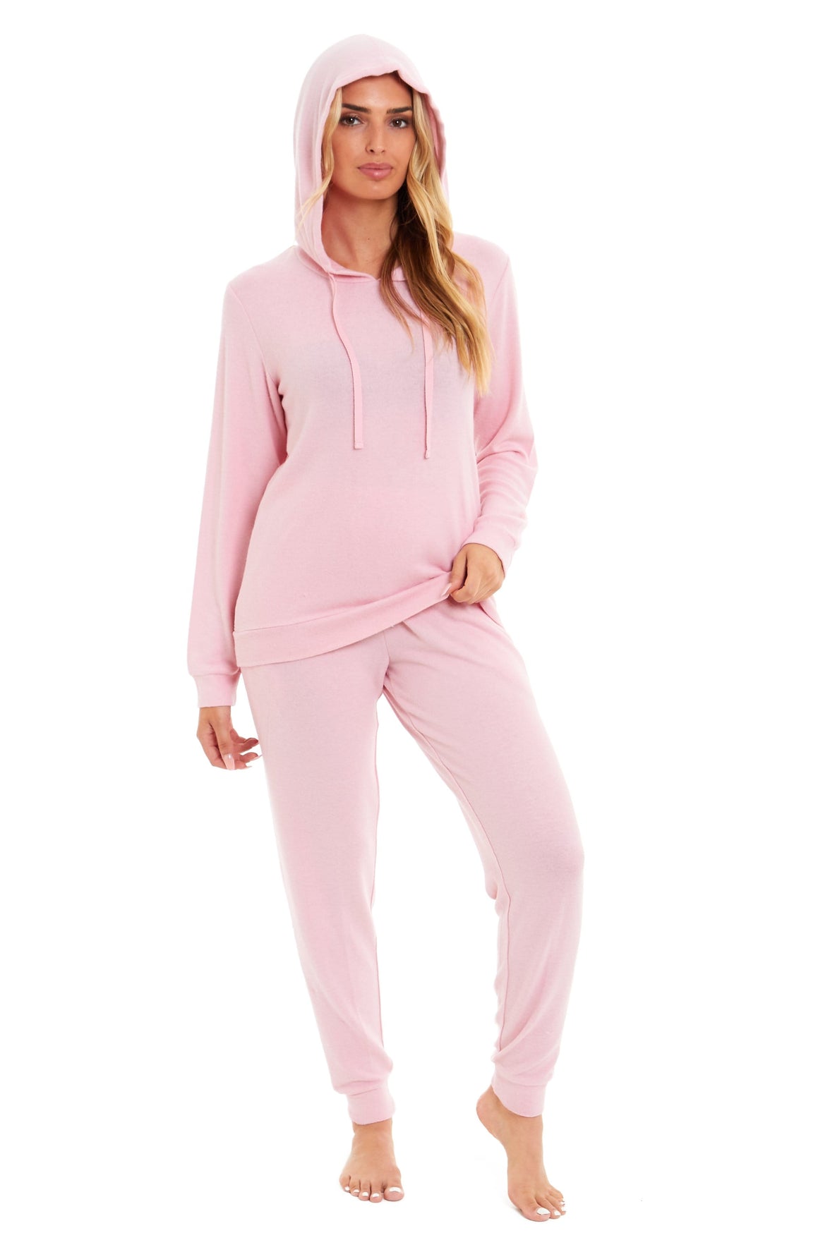 Women's Super Cosy Hooded Pyjama Set Soft Brushed Polyester Viscose Loungewear Warm and Elegant Nightwear Various Colours UK Sizes 8-22 by Daisy Dreamer Pyjamas