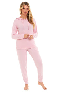 Women's Super Cosy Hooded Pyjama Set Soft Brushed Polyester Viscose Loungewear Warm and Elegant Nightwear Various Colours UK Sizes 8-22 by Daisy Dreamer Pyjamas