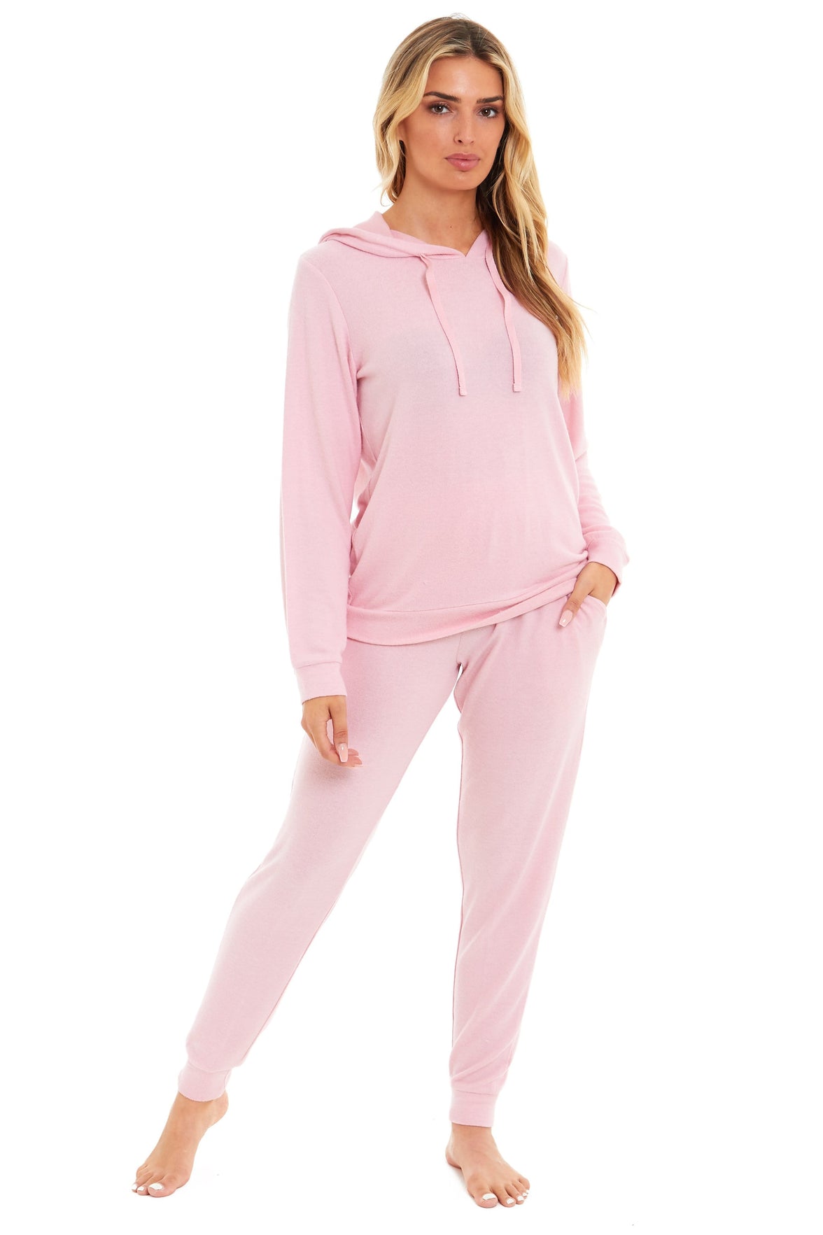 Women's Super Cosy Hooded Pyjama Set Soft Brushed Polyester Viscose Loungewear Warm and Elegant Nightwear Various Colours UK Sizes 8-22 by Daisy Dreamer Pyjamas