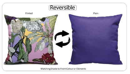 Printed Waterproof Cushions DHALIA LILAC / 43 x 43 Cm OLIVIA ROCCO Cushions