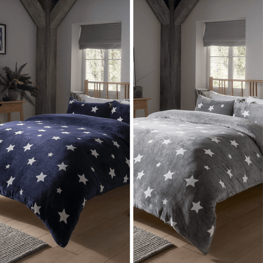 Dreamin Stars Reversible Teddy Duvet Set OLIVIA ROCCO Duvet Cover