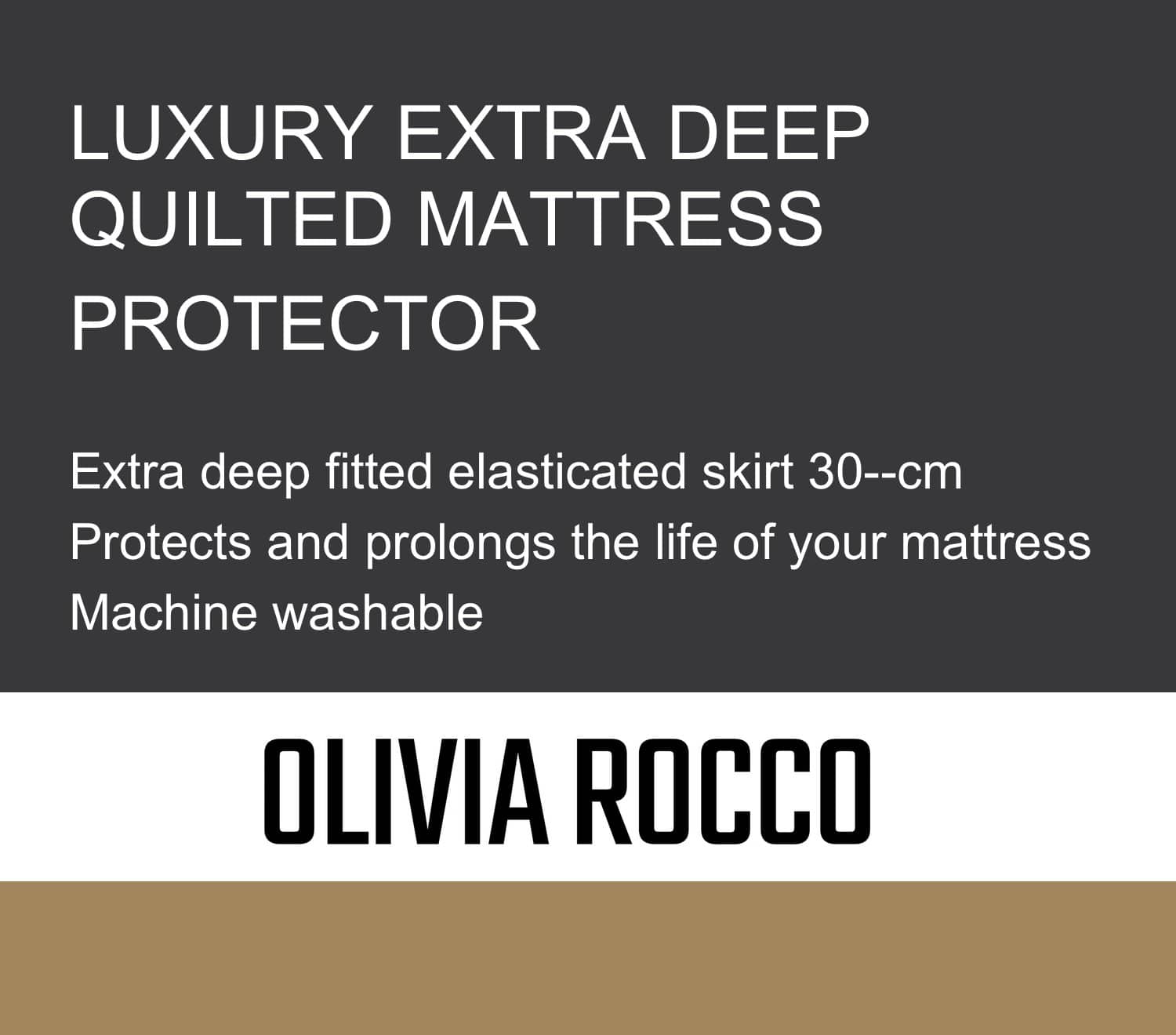 Egyptian Cotton Quilted Mattress Protector OLIVIA ROCCO Mattress Protector