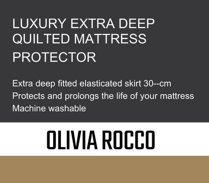 Egyptian Cotton Quilted Mattress Protector OLIVIA ROCCO Mattress Protector