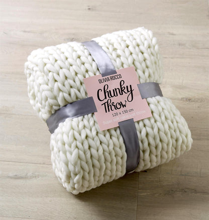 Handmade Chunky Cable Knit Throw OLIVIA ROCCO Throw