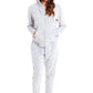 Hooded Velour Lounge Set Tracksuit Zipped Pyjama SMALL | UK 8-10 / SILVER SMOKE Daisy Dreamer Pyjamas