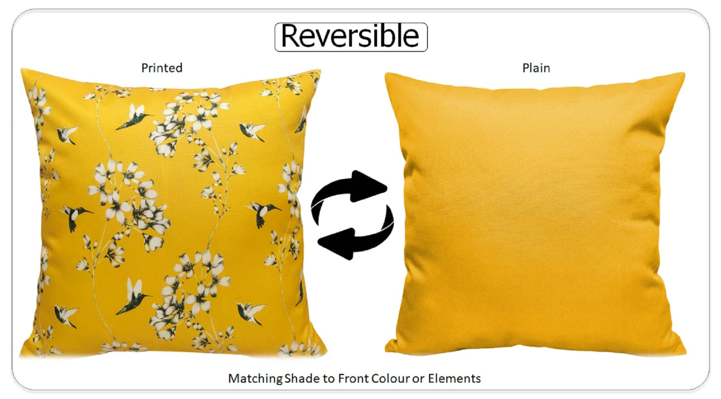 Jardin Ochre Waterproof Outdoor Cushions for Patio Garden and Poolside Durable Stylish Polyester Seating by OLIVIA ROCCO JARDIN OCHRE / 43 x 43 cm Cushions