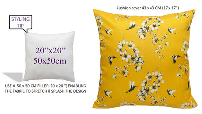Jardin Ochre Waterproof Outdoor Cushions for Patio Garden and Poolside Durable Stylish Polyester Seating by OLIVIA ROCCO JARDIN OCHRE / 43 x 43 cm Cushions