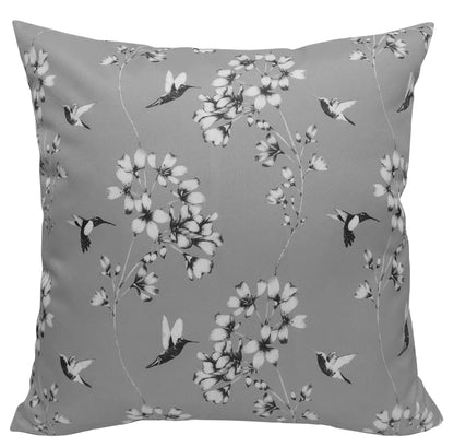 Jardin Silver Waterproof Outdoor and Indoor Cushions 17x17 Inch Weather-Resistant Patio Garden Balcony Seating Premium Hollow-Fibre Decorative Pillows by OLIVIA ROCCO JARDIN SILVER / 43 x 43 cm Cushions