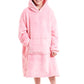 Kids Oversized Hooded Plush Fleece Blankets With Reversible Sherpa PINK OLIVIA ROCCO Hooded Blanket