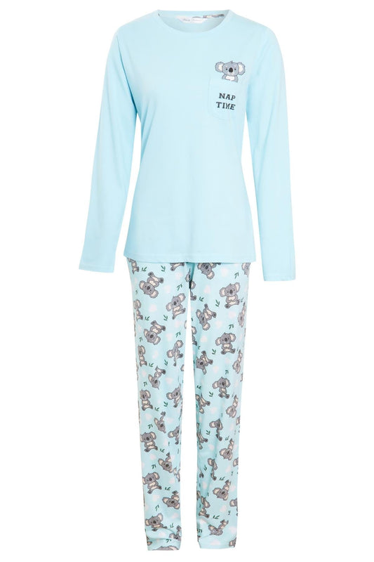 Koala Bear Grey Cotton Pyjama Set With Pom Pom Detailing SMALL | UK 8-10 Daisy Dreamer Pyjamas