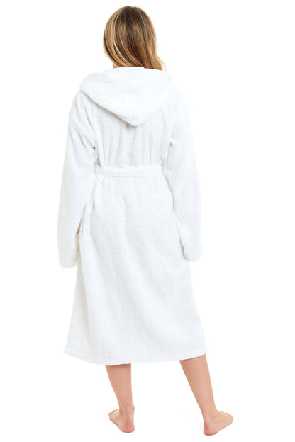 Ladies Luxury Bamboo Hooded Towelling Robe Daisy Dreamer Dressing Gown