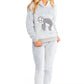 Lazy Sloth Plush Fleece Hooded Pyjama Set, Twosie Pyjama Mother & Daughter Matching Loungewear Daisy Dreamer Pyjamas