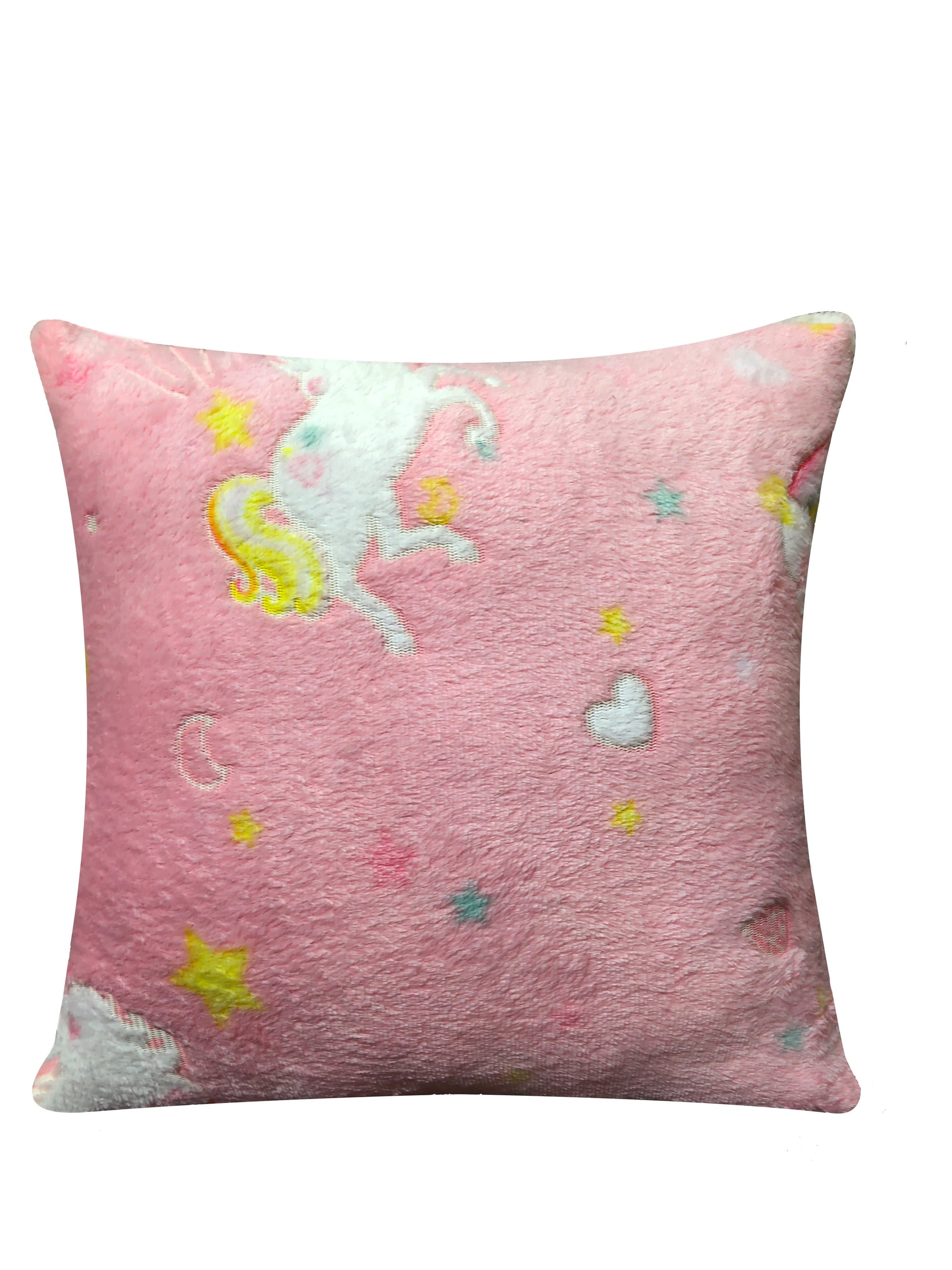 Rainbow Unicorn Glow In The Dark Teddy Duvet Set CUSHION OLIVIA ROCCO Duvet Cover