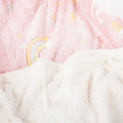 Rainbow Unicorn Glow In The Dark Teddy Duvet Set OLIVIA ROCCO Duvet Cover