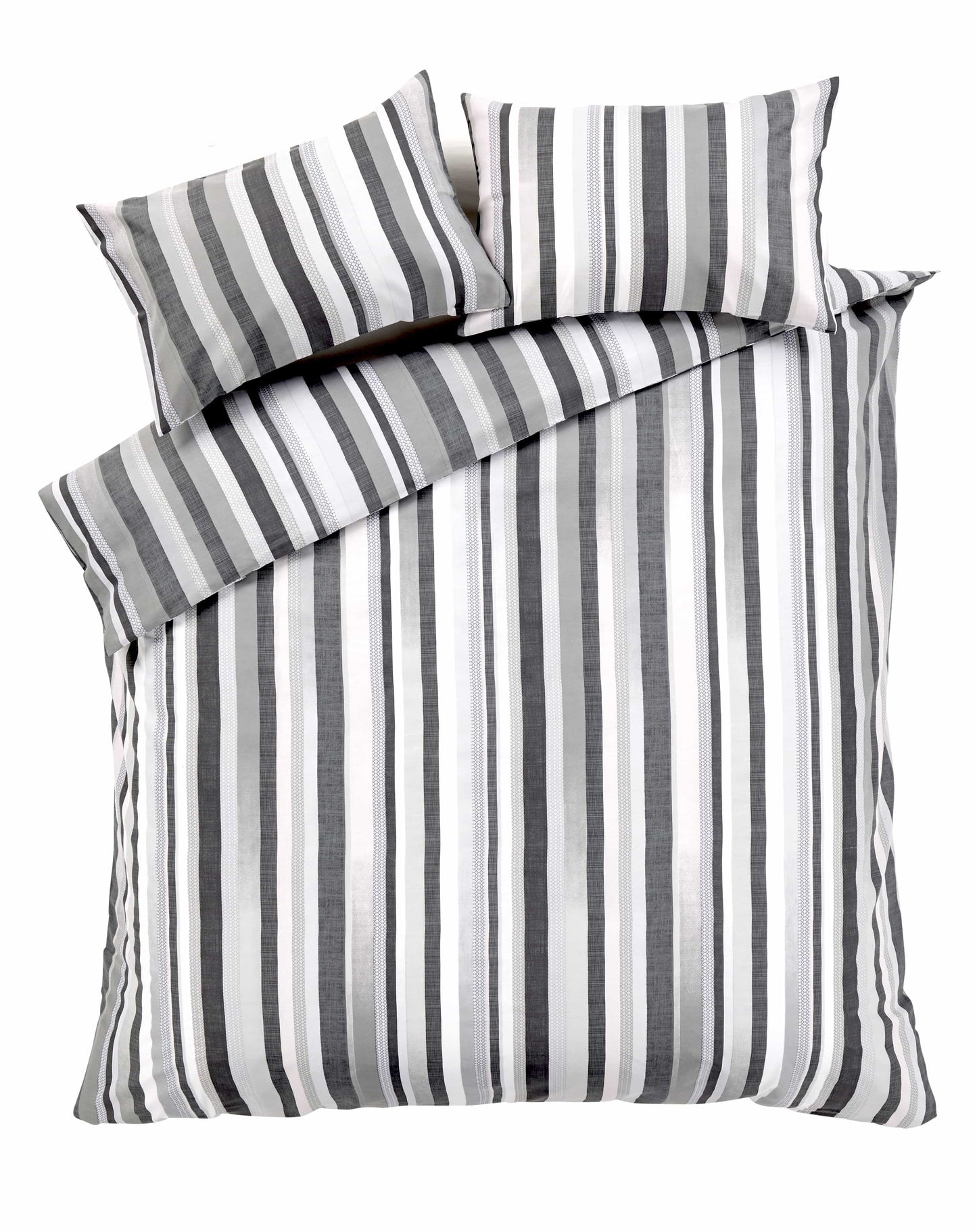 Maine Stripe Luxurious Cotton Rich Duvet Set with Elegant Striped Design in Single Double King Super King Sizes OEKO-TEX Certified by OLIVIA ROCCO Duvet Cover